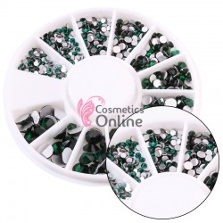 Carusel 3D pentru unghii C079 cu strasuri din Cristale Emerald 400 buc 1,5-5mm